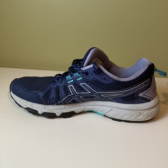 Asics Womens Gel Venture 7 Running Shoes Blue 1012A476 Lace Up Mesh 8.5M - Picture 8 of 12